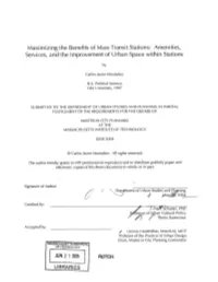 Maximizing the Benefits of Mass Transit Services