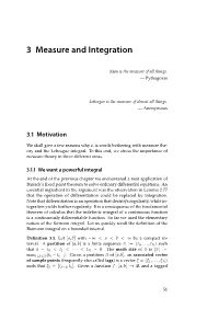 Measure and Integration