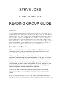 Steve Jobs Reading Group Guide