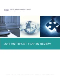 2016 Antitrust Year in Review