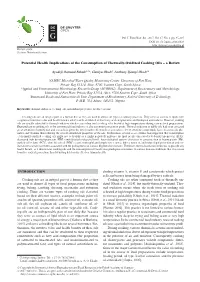 Potential Health Implications of the Consumption of Thermally-Oxidized Cooking Oils – a Review