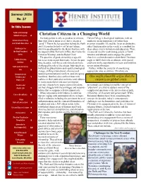 Christian Citizens in a Changing World