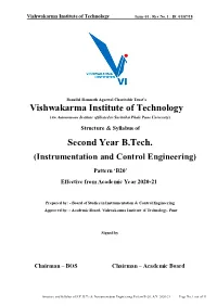 Course Structure and Curriculum for S.Y. B.TECH