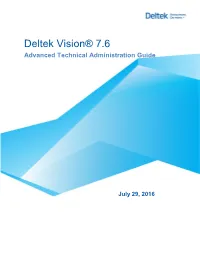 Deltek Vision 7.6 Advanced Technical Administration Guide