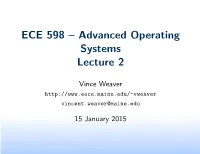 ECE 598 – Advanced Operating Systems Lecture 2