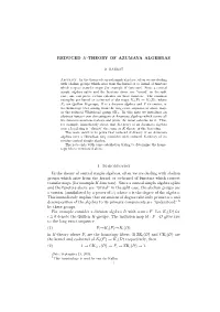 REDUCED K-THEORY of AZUMAYA ALGEBRAS 1. Introduction in The