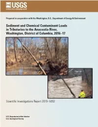 Sediment and Chemical Contaminant Loads in Tributaries to the Anacostia River, Washington, District of Columbia, 2016–17