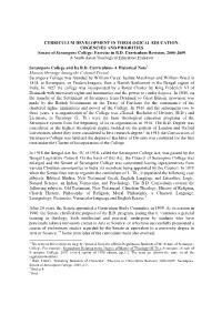 Senate of Serampore College: Exercise in B.D