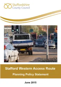 Stafford Western Access Route Planning Policy Statement