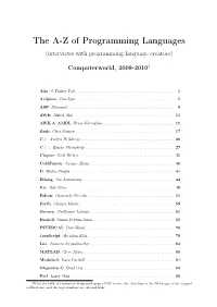 The A-Z of Programming Languages (Interviews with Programming Language Creators)