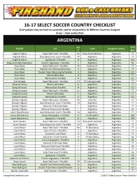 2016-17 Select Soccer Team Checklist Information Guide