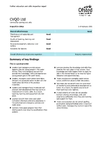 CVQO Ltd Community Learning and Skills