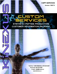 Download Full Custom Synthetic Peptide Production