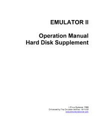 Hard Disk Supplement