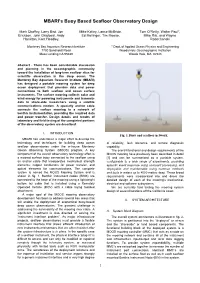 MBARI's Buoy Based Seafloor Observatory Design (PDF)