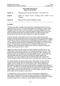 Report on Sporting Events