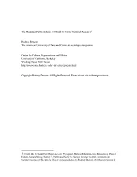 The Mediated Public Sphere: a Model for Cross-National Research1