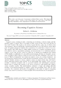 Becoming Cognitive Science