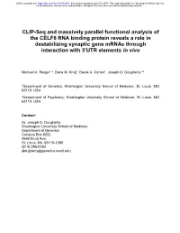 CLIP-Seq and Massively Parallel Functional Analysis of the CELF6
