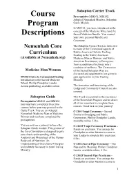 Course Program Descriptions
