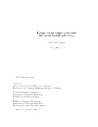Design of an Omnidirectional Universal Mobile Platform