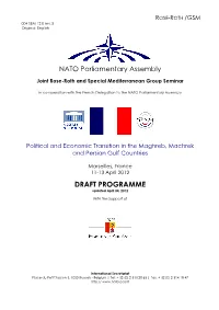 DRAFT PROGRAMME Updated April 04, 2012