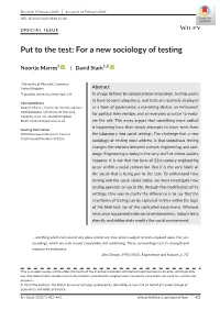 For a New Sociology of Testing