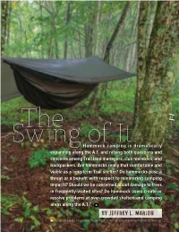 Hammock Camping Is Dramatically Expanding Along the A.T. and Raising