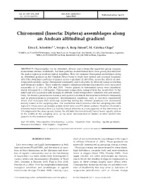 (Insecta: Diptera) Assemblages Along an Andean Altitudinal Gradient