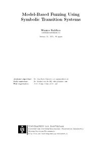 Model-Based Fuzzing Using Symbolic Transition Systems
