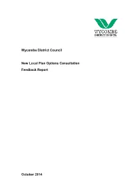 New Local Plan Options Consultation Feedback Report
