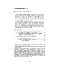 Obscurity by Design