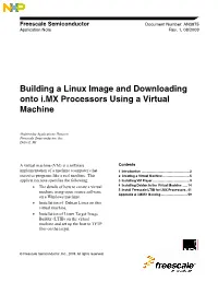 Building a Linux Image and Downloading Onto I.MX Processors Using a Virtual Machine