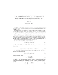 The Moonshine Module for Conway's Group