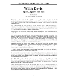 Willie Davis: Speed, Agility, and Size