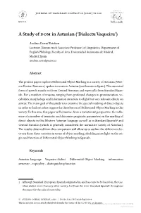 A Study of DOM in Asturian ('Dialectu Vaqueiru')