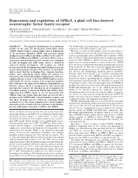 Expression and Regulation of GFR 3, a Glial Cell Line-Derived Neurotrophic