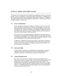 Section 12: General Development Policies ______