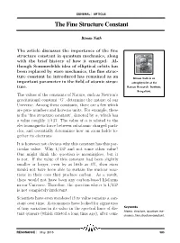 The Fine Structure Constant