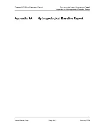 Appendix 9A Hydrogeological Baseline Report