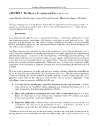 CHAPTER 7: the Wireless Revolution and Universal Access