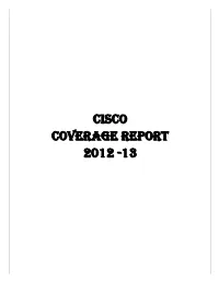CISCO Coverage Report 2012 -13