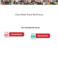 Cisco Packet Tracer Rip Protocol