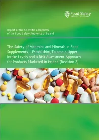 Establishing Tolerable Upper Intake Levels and a Risk Assessment