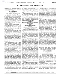 Extensions of Remarks Section