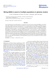 Mining SDSS in Search of Multiple Populations in Globular Clusters