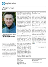 Peter Savidge Baritone