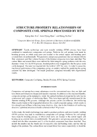Structure-Property Relationships of Composite Coil Springs Processed by Rtm
