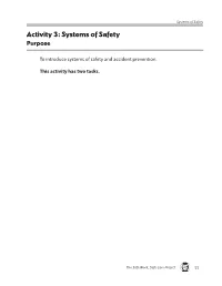 Activity 3: Systems of Safety Purpose
