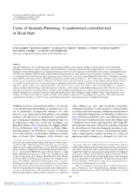 Circle of Security–Parenting: a Randomized Controlled Trial in Head Start